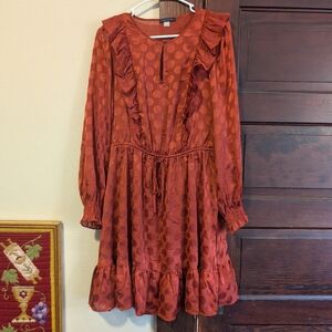 Tommy Hilfiger Rusty Orange Dress w/ Lining — 16